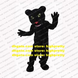 Black Panthers leopard Pard Mascot Costume Adult Cartoon Character Outfit Suit Closing Ceremony Start Business zz7980