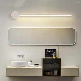 Wall Lamps Modern Mirror Front Light Bathroom Led White / Black Dresser Toilet Cabinet Makeup Lamp Bedside