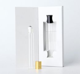 300sets 10ml Empty Clear Glass bottle Essential Oil / Perfume Refillable Roll On Bottles With Stainless Steel Roller Ball