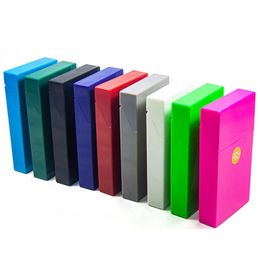 Latest Colourful Plastic Lady Cigarette Case Dry Herb Tobacco Stash Storage Box Portable Automatic Flip Cover Innovative Design Smoking Protection Cases DHL