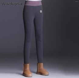 Women's Leggings Women Winter Warm Thermal Insulated Hight Waist Stretch Pants Trousers Cotton Thick Female Oversized