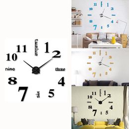 Wall Clocks LUDA 3D DIY Clock Modern Design Large Acrylic Home Sticker Room Decor On The Numbers