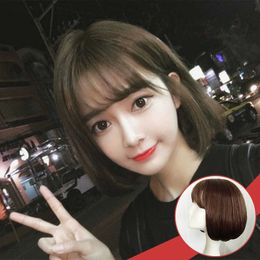 Hair Lace Wigs Korean Female Short Straight Hair Air Bangs Wig Natural Bobo Buckle Mechanism Head Set