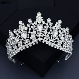 Sparkle Cryststals Bridal Headpieces Women Crown and Tiaras For Wedding Headband Rhinestone Hair Band Jewelry Brides Hair Accessories AL9712