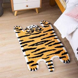 Carpets Cartoon Tiger Shaped Mats For Kid Room Anti-Slip Bathroom Bedroom Doormats Area Rugs Bathmat Carpet Home Decor 90x50cm