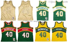 Custom Shawn Kemp Jersey S-6XL Mitchell Ness 1994-95 Mesh Hardwoods Classics retro basketball jerseys Men Women Youth