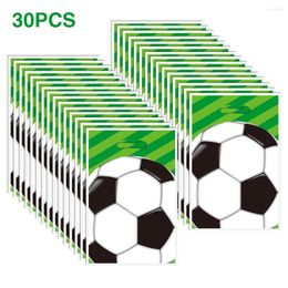 Gift Wrap 30pcs Party Bag Set Birthday Fans Carrying Disposable Portable Cartoon Plastic With Handles Pouch Soccer Pattern For Kids