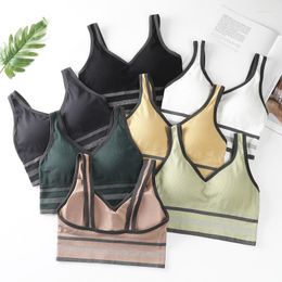 Bustiers & Corsets Women's Cotton Underwear Tube Tops Sexy Solid Colour Top Fashion Push Up Comfort Bra Female Sports Matching Tank