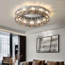 Chandeliers Modern Style LED Chandelier For Living Room Bedroom Dining Kitchen Ceiling Lamp Chrome Silver Luxury Black Crystal Light