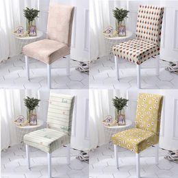 Chair Covers Geometric Stripe Printing Office Party Banquet Gaming Cover Wedding Spandex Dining Room Decor