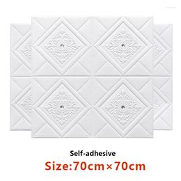 Wallpapers 10 Piece 3D Panel Moisture-Proof Self-Adhesive Waterproof Wall Sticker Bathroom Kitchen Home Bedroom House Decoration
