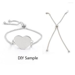 Link Bracelets Rubber Bead Bracelet Stainless Steel Pearl Chain Adjustable DIY Personalized