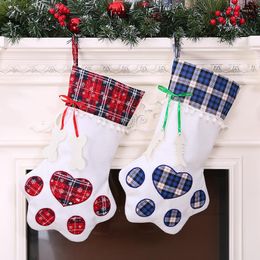 Christmas Decorations Bone Gift Bag Xmas Pendant Stocking Children Candy Fireplace Decoration Festival Home Decor