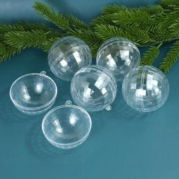 Party Decoration Christmas Clear Mirror Baubles Transparent Craft Fillable Ball Plastic Home Deco Wedding Garden Tree Hanging Gift Box