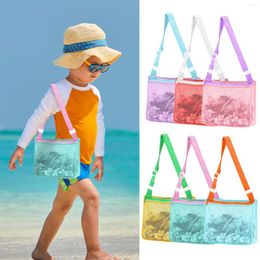 Storage Boxes 2022 Mesh Beach Bag Small Bags And Totes Tote Backpack Toys Towels Sand Away Anti Toy