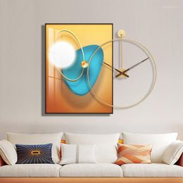 Wall Clocks Gold Large Clock Modern Design Metal Watches Home Decor Silent Nordic Living Room Decoration Reloj De Pared