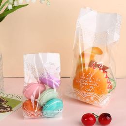Gift Wrap 50pcs Self Stand Holder Cookie Biscuit Bag Wedding Candy Cupcake Handmade DIY Christmas Plastic Packaging Bags