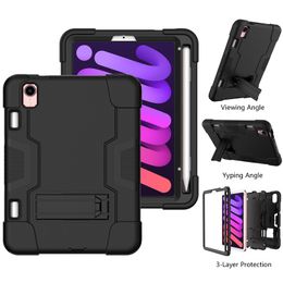 Defender Kickstand Tablet PC Cases For Ipad 10th 10.2 Pro 11 Air 5 Air4 10.9 Air2 mini 6 Mini 5 Samsung Galaxy Tab A8 X200 A7 Lite T220 T500 P610 Dual Color Shockproof Cover