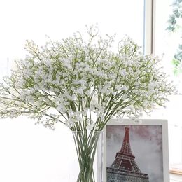 Colorfull Artificial Gypsophila Soft Silicone Real Touch Flowers Artificials Gypsophila for Wedding Home Party Festive Decoration