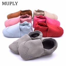 First Walkers Nubuck Leather Baby Shoes Infant Toddler Girl Boy Soft Sole Walker Moccasins High Quality Kids For 018M 221107