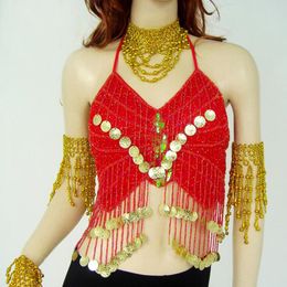 Stage Wear Summer Fully Hand-made Sewed Belly Dancing Tops Sexy Oriental Dance Bra Accessory Top 9 Colours