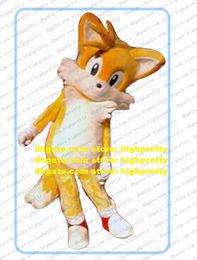 Yellow Tails Fox Mascot Costume Adult Cartoon Character Outfit Suit Commemorate Souvenir Allen Lovely zz7694