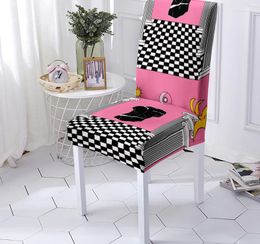 Chair Covers Geometric Striped Lattice Recliner Office Desk Cover Cushion Fundas Para Sillas Home