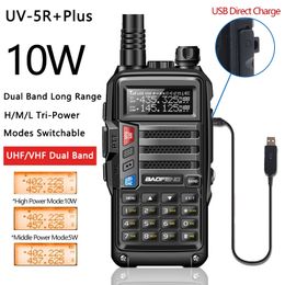 Walkie Talkie Baofeng UV-5R 10W High Powerful Long Range Tri-power 1051Watts CB Ham Portable Radio UV5R PLUS 221108