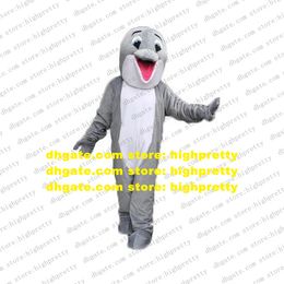 Grey Dolphin Porpoise Sea Hog Delphinids Mascot Costume Adult Cartoon Character Animation Film Marketing Planning zz7848