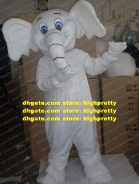 White Elephant Elephish Mascot Costume Adult Cartoon Character Outfit Suit Shopping Mall Corporate Image Film zz7896