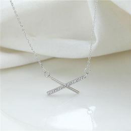 Chains 925 Sterling Silver Cross Necklace For Women Jewellery Necklaces