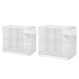 Storage Boxes Clear Display Case Holder Dustproof Removable Tray Countertop Shelf Box For Mugs Living Room Makeup Organiser