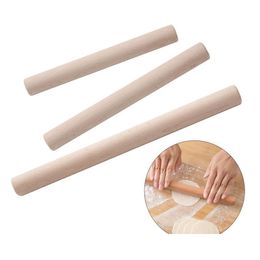 Rolling Pins Pastry Boards Wooden Rolling Pin For Baking Pizza Making Beech Wood Professional Dough Pasta Pins Mtisize Drop Delive Dhgto