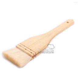 Baking Tools 5pcs Medium Size 23cm Sheep Wool Brush Oil BBQ Grill Egg Butter Cheese Decor Brushes Pine Wooden Handle Bakeware Kitchen