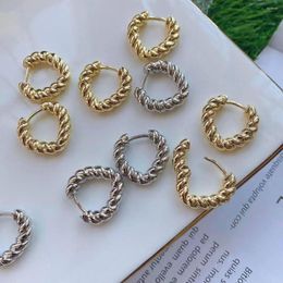Hoop Earrings 5 Pairs Trendy Hollow Twisted Heart For Women Gold Silver Colour Love Daily Jewellery Gifts