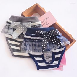 Dog Apparel Striped Pet Panties Estrus Sanitary Small Teddy Anti-harassment