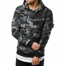 Men's Hoodies Fashion Men's Fleece Warm Hoodie Hooded Camouflage Sweatshirt Pullover Coat Tops Overhead Jumper Top