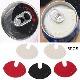 5 pcs Sealed Beer Can Soda Can Cover Beverage Reusable Bottle Lid Cover Can Top Lid Protector Barware Random Colour Drink SS1108