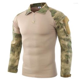 Herren -T -Shirts Militärkampf Langarm Tarn Tarnmänner Swat Soldaten Armee Taktische Hemd Paintball Tops