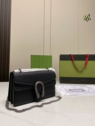 Tasarımcı omuz çantası Klasik Lüks Zincir Moda Ekose Çiçek Marka Cüzdan kutusu ile Vintage Bayanlar Kahverengi Deri Çanta