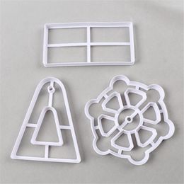 Baking Moulds Cookie Biscuit Cutter Cake Stencil Bake Pastry Mould 3pcs/set Plastic 3D Ferris Wheel Fondant Decorating Tools