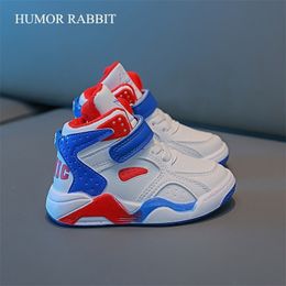 Sneakers Kids Fashion High-top for Boys Girls Shoes Breathable Sports Running Lightweight Children Casual Walking 221107