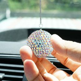 Interior Decorations Colourful Car Bling Pendant Decoration Crystal Rear View Mirror Hanging Home