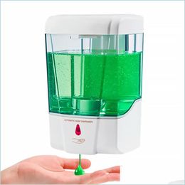 Liquid Soap Dispenser Matic Liquid Soap Hine 600Ml Capacity Dispenser Touchless Sensor Hand Sanitizer Detergent Wall Mounte Drop Del Dho19
