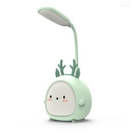 Table Lamps Cartoon Deer Usb Recharge Battery Led Desk Lamp Child Eye Protection Reading Night Light Creative Gift