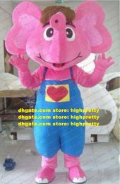 Pink Elephant Mascot Costume Adult Cartoon Character Outfit Suit Lovely Annabelle Mark The Occasion zz7740