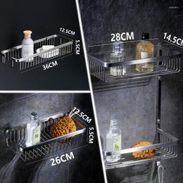 Bath Accessory Set Brushed Stainless Steel Organizer Basket Kitchen Bathroom Shower Big / Small Size Available