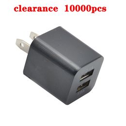 5V 1A US Plug Adapters USB Charging Dual Port Power Adapter For Home Travel Wall Charger For Cell Phone