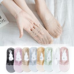 Socks spring and summer mesh small crown lace dispensing shallow mouth fashion invisible