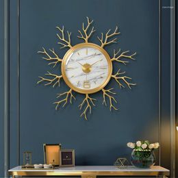 Wall Clocks Modern Clock Luxury Brass Home Living Room Decoration Creative Nordic Large Reloj De Pared Gift